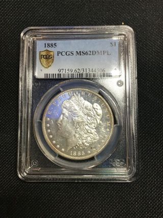 1885 P Pcgs Ms 62 Dmpl 4506 Gold Shield Extremely Coin Over The Top