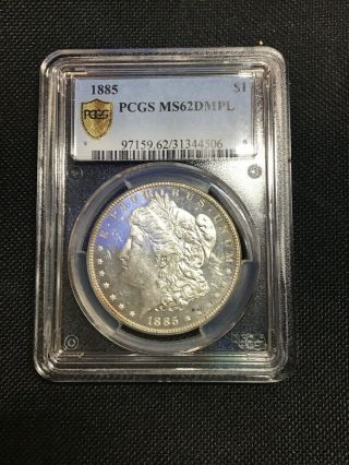 1885 P PCGS MS 62 DMPL 4506 Gold Shield Extremely Coin Over The Top 3