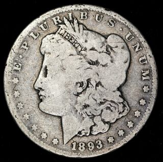 Key Date 1893 Cc Morgan Silver Dollar Great Album Coin Item J4697