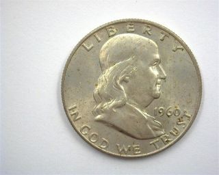 1960 - D Franklin Silver 50 Cents - Full Bell Lines - Gem Uncirculated Better Date