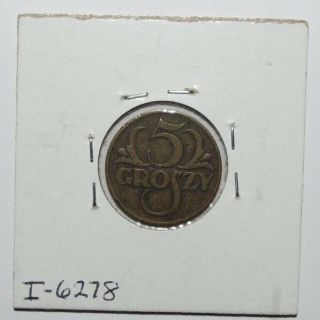 1923,  5 Groszy Poland High Value Coin 4