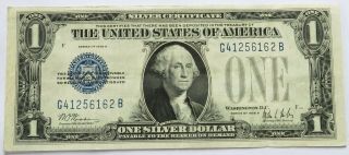 1928 - B $1 Silver Certificate Blue Seal Bill - Crisp Xf,  Washington (211341y)