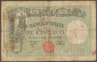 Italy 50 Lire 31.  3.  1943