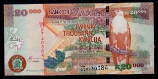 Zambia 20000 Kwacha 2009 Pick 47e Unc.