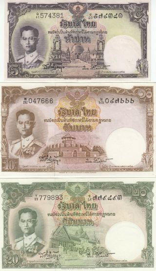 Thailand 5/10/20 Baht 1953