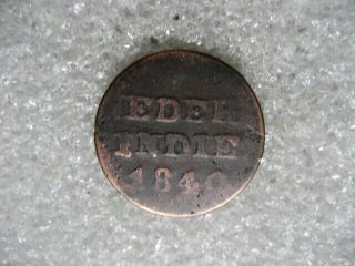 . Coin Netherlands India 1840 1 Cent Dutch India