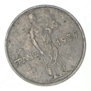 Silver - World Coin - 1939 Luxembourg 1 Franc - 6.  7 Grams 675