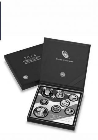 2018 S Silver Limited Edition 8 Coin Proof Set In Ogp W/