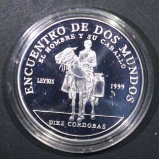 Nicaragua - Iv Serie Ibero - American Encuentro De Dos Mundos 2000 Silver