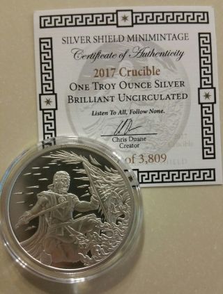 1 oz.  999 silver shield 