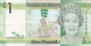 1 Pound Very Fine Banknote From Jersey 2010 Pick - 32