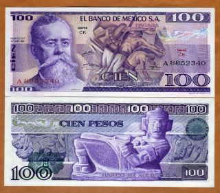 Mexico,  100 Pesos,  30 - 5 - 1974,  P - 66a,  Unc
