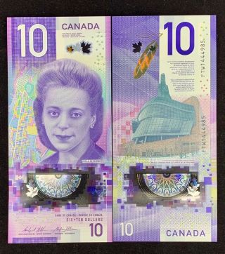Canada 10 Dollars 2018 Polymer P Design Viola Desmond Comm.  Unc