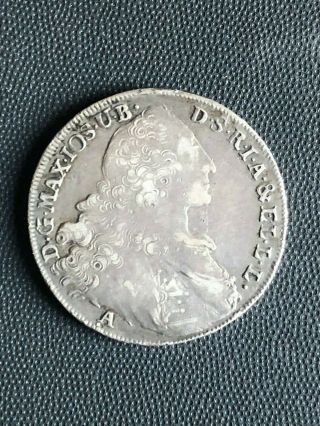 1770 - A Germany Bavaria Silver Thaler Madonna & Child Taler German Coin Dollar