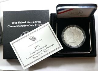 2011 - P Proof United States Army One Dollar $1 Comm Box Silver Coin