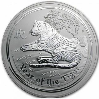 2010 Silver 1 Oz Perth Lunar Year Of The Tiger