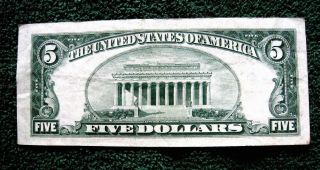 1934 C.  FR 1959.  $5 Federal Reserve Note.  Green Seal.  (Atlanta Bank) 2