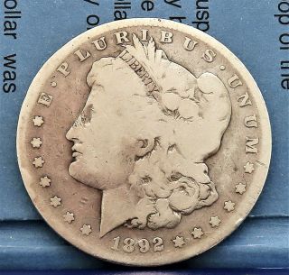 1892 - S Morgan Silver Dollar $1