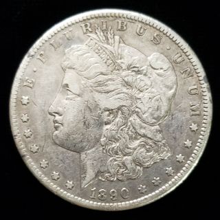 1890 - Cc Silver Morgan Dollar $1 Very Fine Carson City Silver Morgan Us Dollar Nr