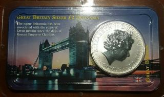 1999 Great Britain 1 Oz Silver 2 Pound Britannia Coin