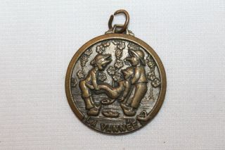 Antique French Paris " La Vannee Chez Raffatin " Bronze Medal/pendant