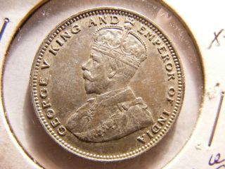 Straits Settlements 1935 (flat Topped 5) Silver 20 Cents,  Xf,  Km 30b