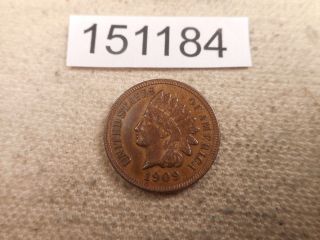 1909 Indian Head Cent High Collector Grade Album Coin - 151184