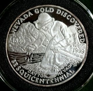 Carson City Gold Discovery 1849 - 1999 1 Oz Silver Round/coin:.  999 Fine