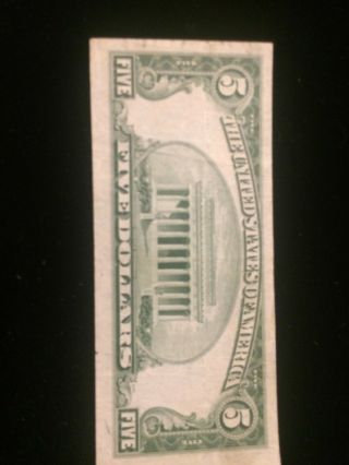 1934 D 5 dollar Silver Certificate Blue Seal 4
