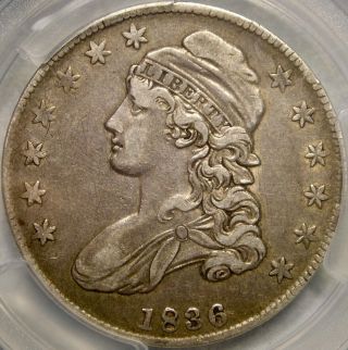 1836 Capped Bust Letterd Edge Silver Half Dollar Very Appealn Example Pcgs Ef 40