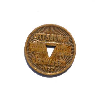 1922 Pittsburgh Railways Co.  Pa Good For One Fare Transit Vintage Token