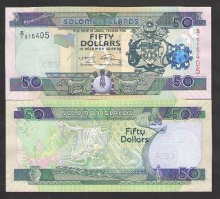 Solomon Islands 50 Dollars 2009 P 29 Uncirculated Prefix B/1 -