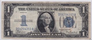 Series 1934 Blue Seal Silver Certificate One Dollar Funny Back $1 Note | 2