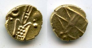 Authentic Gold Fanam,  Dutch Voc Company In Tuticorin,  Ca.  1658 - 1795,  India