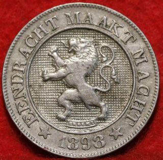 1898 Belgium 10 Centimes Clad Foreign Coin