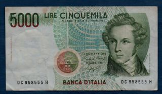 Italy Banknote 5000 Lire 1985 Vf