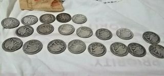 Vintage Nineteen 1917 And One 1918 20 Us Coins Walking Liberty Half Dollars