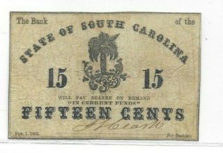 15 Cent (south Carolina) 1800 