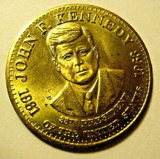 John F Kennedy Medal 1961 - 1963 35th President Of The Us Shell Gas Token Series 1