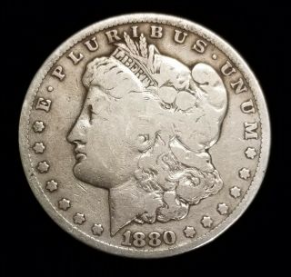 1880 - Cc Morgan Silver Dollar $1 Carson City In Vg