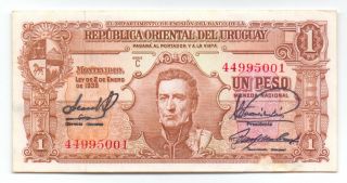 Uruguay 1 Peso 1939,  P - 35