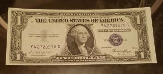 One Dollar 1935e Silver Certificate Uncirculated Gem