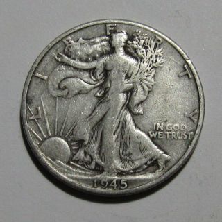 1945 D Walking Liberty Half Dollar - Very Fine - 136su - 2