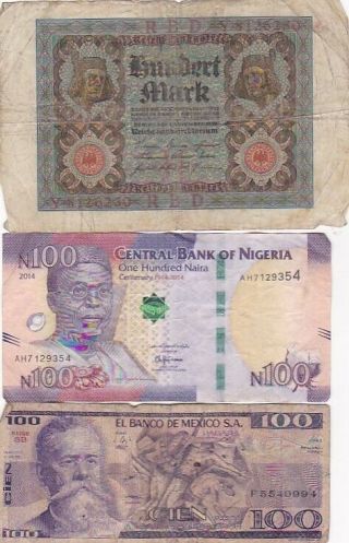 7 1920 - 2014 Circulated Notes From All Over