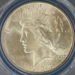 Dollar 1923 Pcgs Ms65 United States Usa Bu Unc Peace Type Silver