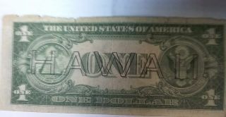 Series of 1935 A Hawaii $1 Silver Certificate Emergency Note 2