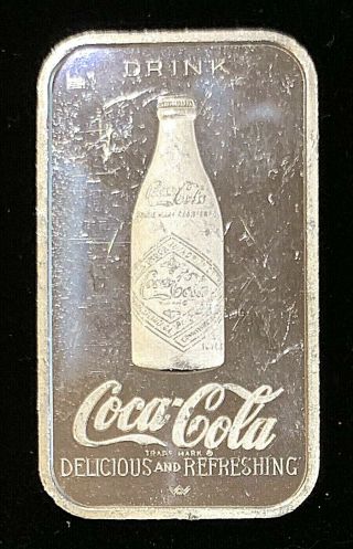Coca - Cola 75ᵗʰ 1 oz.  999 Fine Art Bar • Louisville Coca Cola Bottling Co. 3