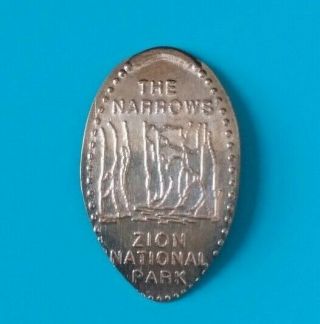 The Narrows Zion National Park Utah Souvenir Elongated Copper Penny V