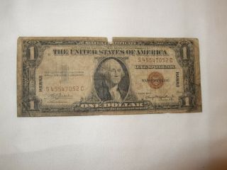 1935 A $1 Dollar Wwii Hawaii Silver Certificate Brown Seal Note Old Paper Money