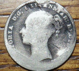 1854 Victoria Silver Groat 4 Pence - Look